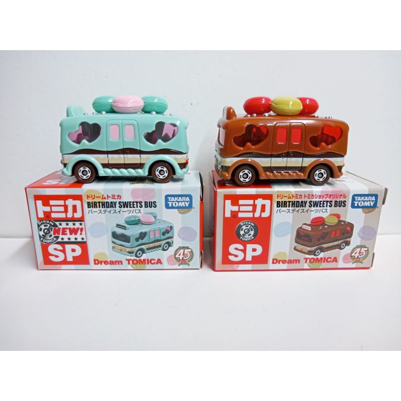 (現貨)Tomica Tomicashop 馬卡龍 Birthday Sweets Bus 双車