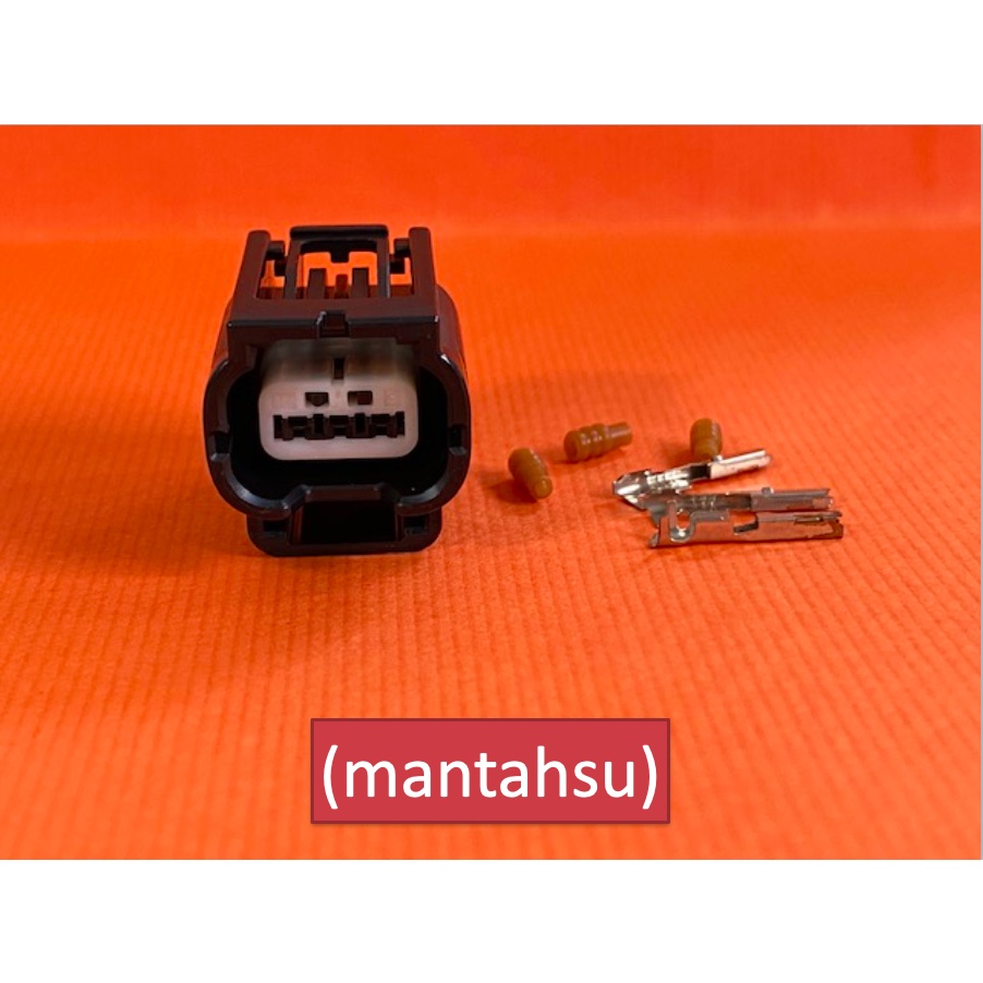 (mantahsu)3P Honda FIT 日規大燈用 025型 3孔防水母接頭+母端子+母防水栓
