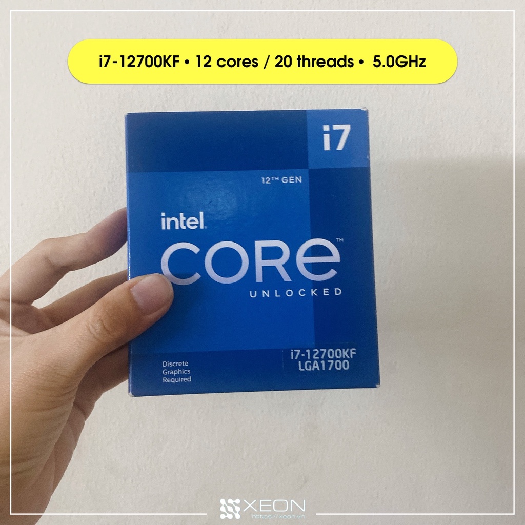 Cpu Intel Core i7-12700KF / 12 核(4 個 E 核和 8 P 核)20 線程 / 高達 5