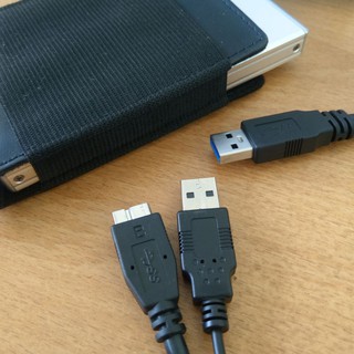40CM USB3.0 2.0/A公 TO MICRO B公 Y型線/增加電壓 行動硬碟/外接硬碟線傳輸線/防塵防震包