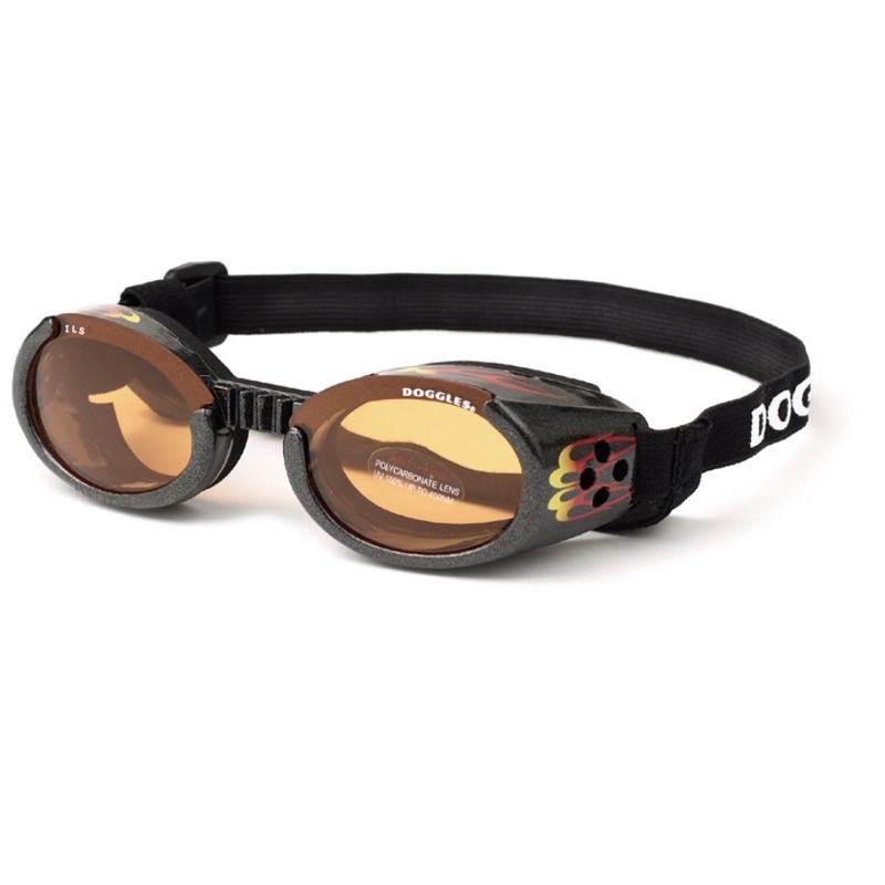 美國Doggles-(-賽車火焰/Flome) / 橙色鏡片)-護目鏡寵物太陽眼鏡抗UV護目鏡抗UV護目