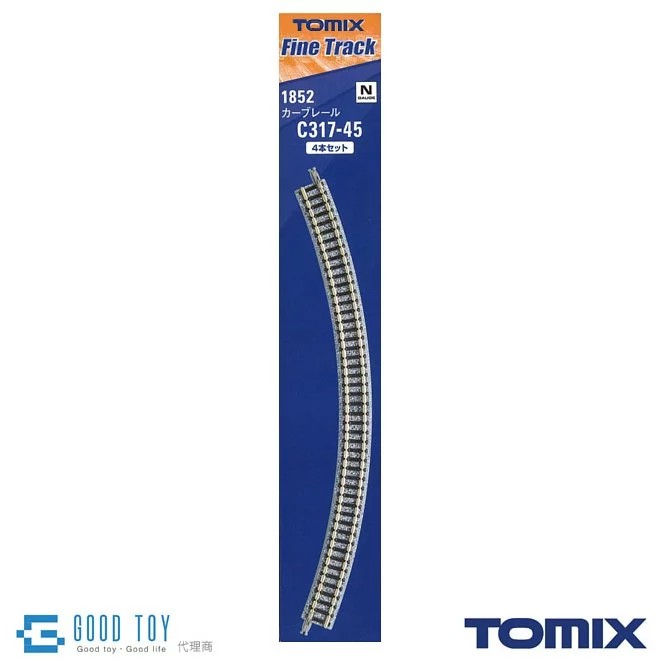 TOMIX 1852 彎軌 C317-45(F) (4入) 木枕