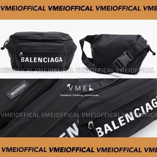 【VMEI_OFFICAL】Balenciaga LOGO 刺繡腰包 巴黎世家腰包 大容量腰包 黑