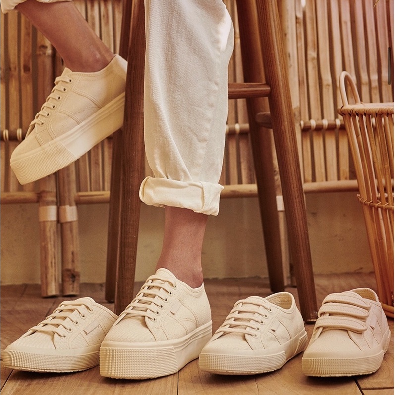 ✈️韓國代購正品《現貨+預購》superga 義大利 2730-COTROPEW 奶茶 厚底3.3cm 增高鞋  帆布鞋