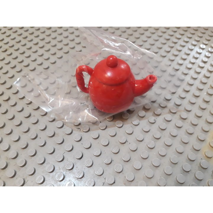 新款未裝袋《《小不點私藏舖》》lego 樂高積木 DUPLO 得寶 零件 紅色 水壺 茶壺 一 個 如圖！