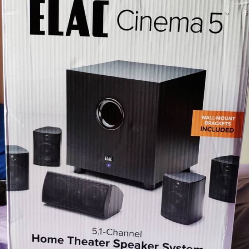 (出清全新未拆封一組)全新ELAC Cinema5 家庭電影院5.1聲道喇叭 歡迎面交自取