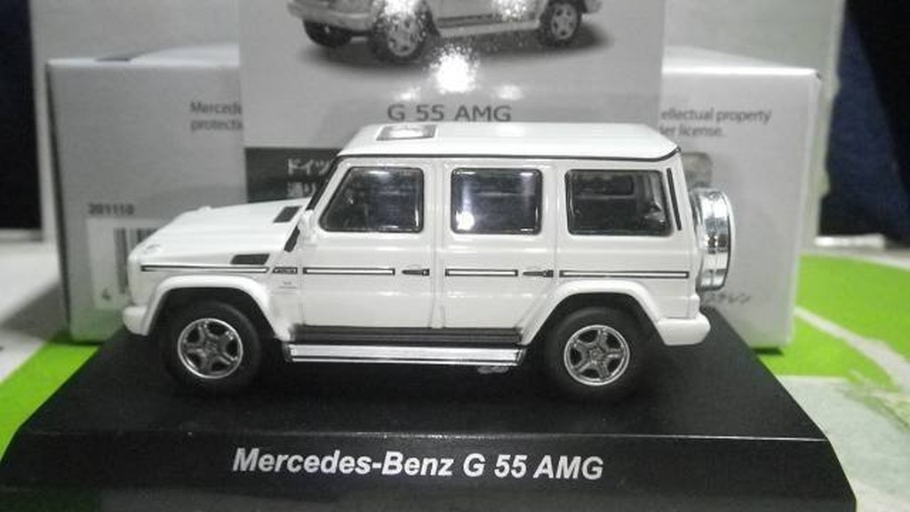 傳奇車庫-1/64 KYOSHO 京商 賓士 Mercedes-benz G55 AMG 全新 附 卡片 外盒 白