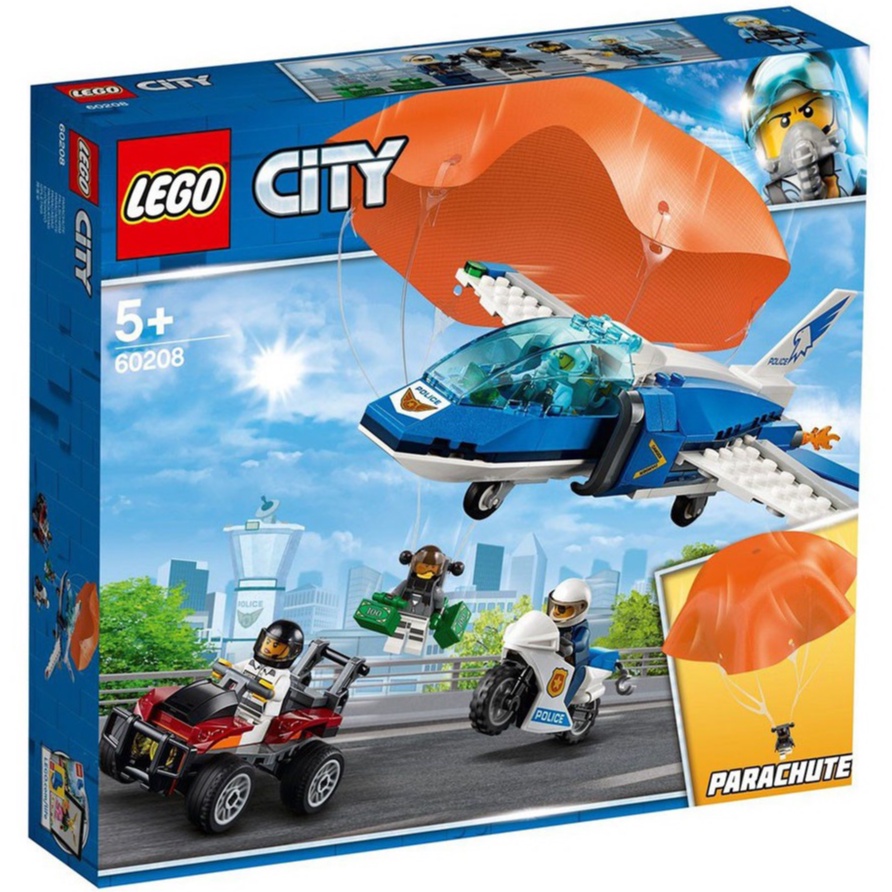 【台中OX創玩所】 LEGO 60208 城市系列 航警降落傘追捕 CITY 樂高