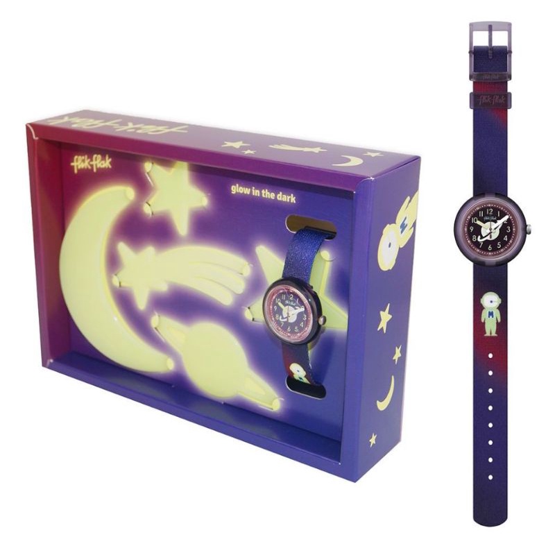 swatch 兒童錶品牌FlikFlak 瑞士錶 時鐘教學錶  FPNP024  男女童防水手錶