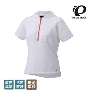 【PEARL iZUMi】女休閒 DRY抗UV短車衣 1號 白-W714-1