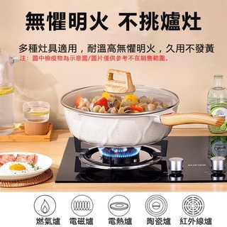 【免運+附發票】臺灣現貨 28CM 32CM 智慧溫控 麥飯石不沾鍋 平底鍋 鍋子 炒菜鍋 煎鍋 鐵鍋 炒鍋