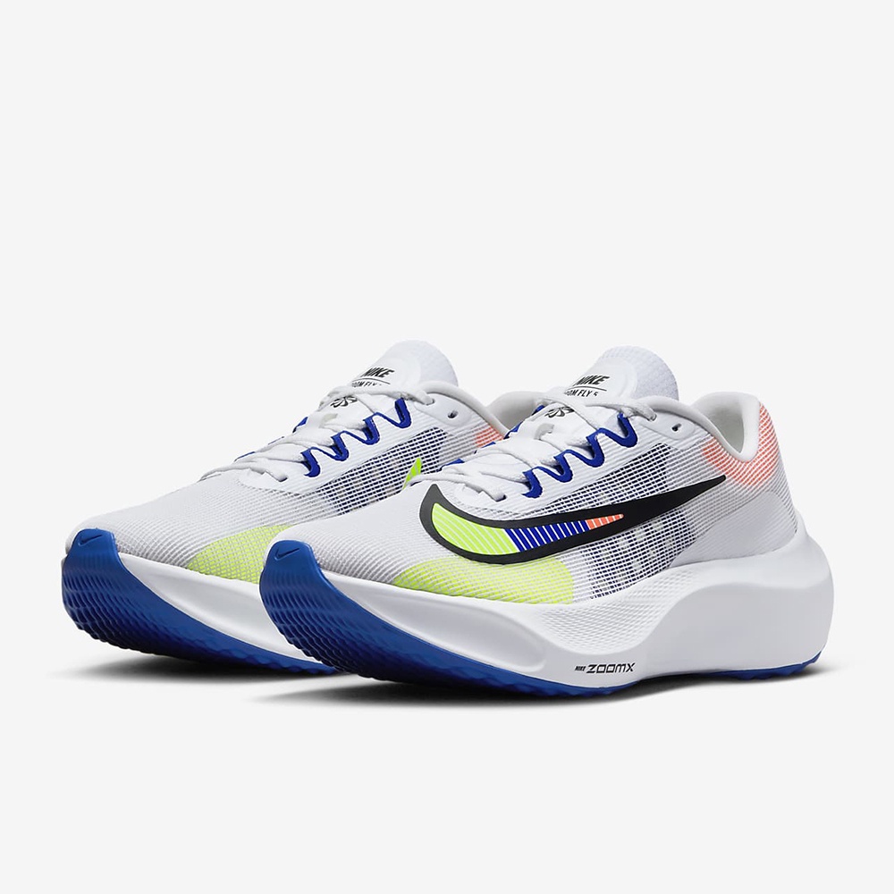 NIKE ZOOM FLY 5 PRM 透氣 網布 慢跑鞋 白藍 DX1599100 Sneakers542