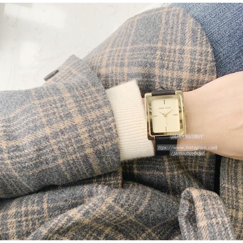 現貨🤖美國正品 Anne Klein AK 復古 小方錶 皮革