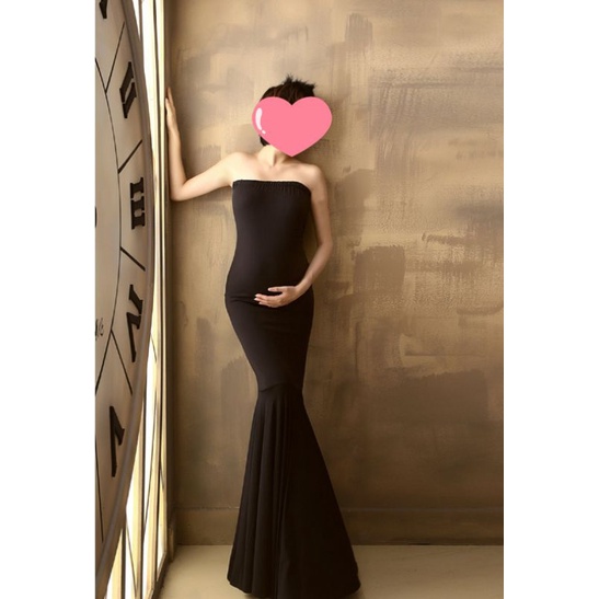 【出租】NO93.黑色平口魚尾裙禮服