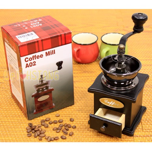 木質手搖式磨豆機-小 咖啡
