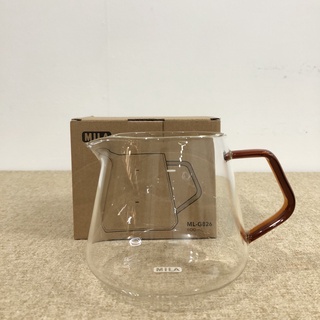 MILA 彩柄玻璃壺 下壺 ML-G826 有刻度線 600ml『歐力咖啡』