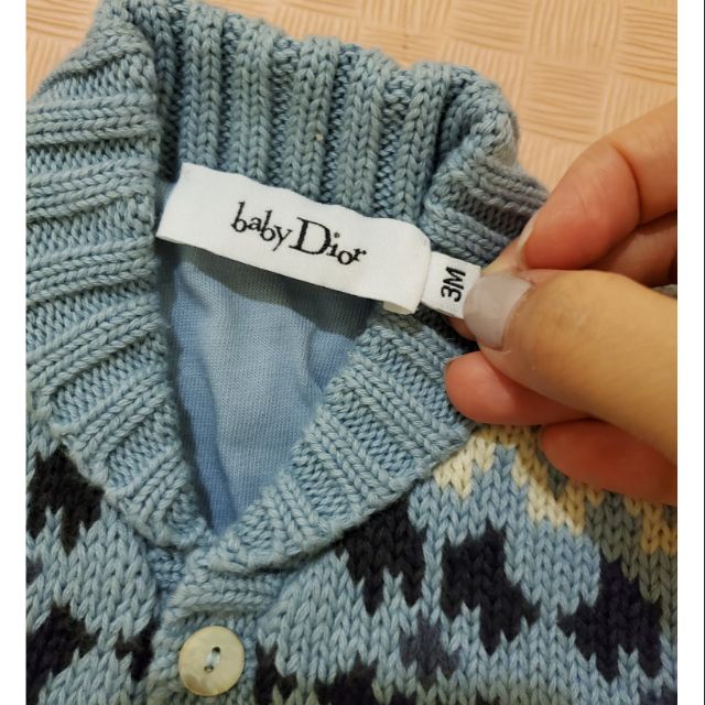 【全新】baby Dior 針織連身毛衣 3M