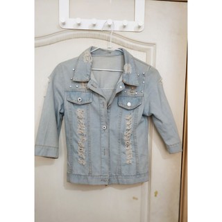 短版個性牛仔外套［全新］cropped denim jacket