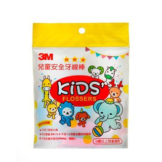 3M牙線棒 兒童安全牙線棒, 動物造型，袋裝, 散裝包 38支入