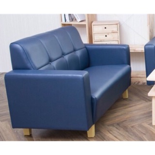 新生活家具《碧玉思》藍色 皮沙發 雙人座 兩人座 二人座 兩人位 雙人沙發 辦公室沙發 訂製沙發 套房沙發 非 IKEA