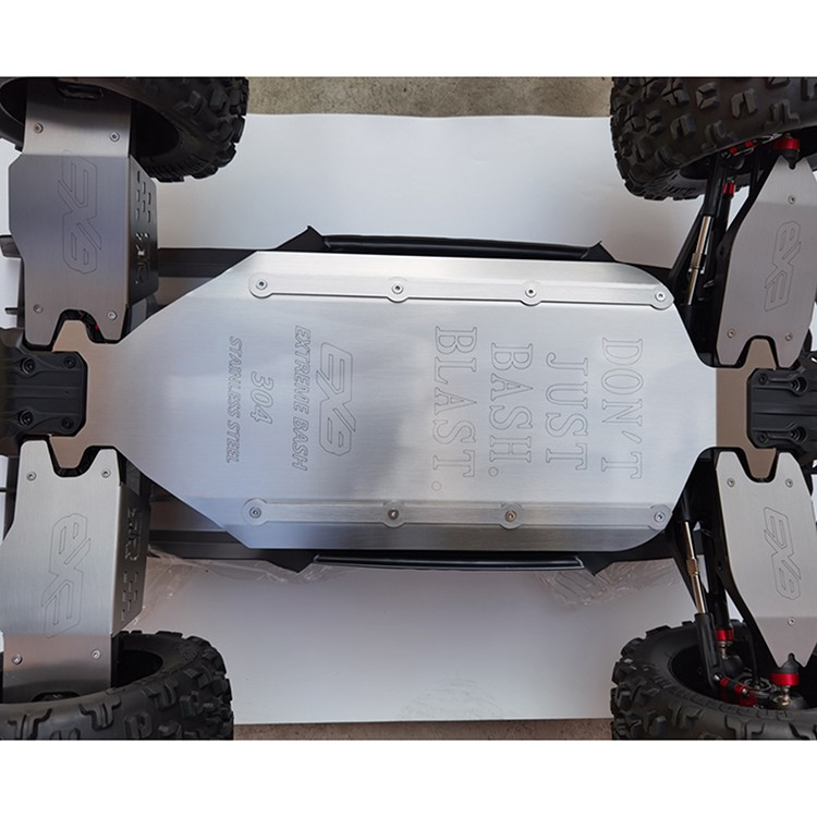 不銹鋼底盤裝甲防撞保護板 用於arrma Kraton Exb 8s 1 5 Rc履帶車的升級零件 蝦皮購物