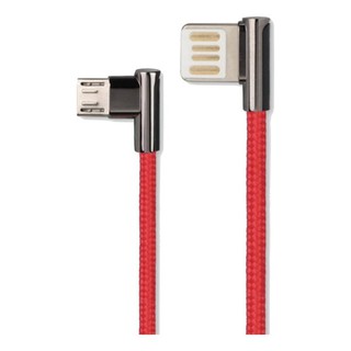 KINYO USB-B21 (Micro USB)雙面插彎頭鋅合金數據線(兩入裝)