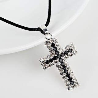 歐洲時尚復古奢華珠寶水晶水鑽無限十字架項鍊吊墜首飾