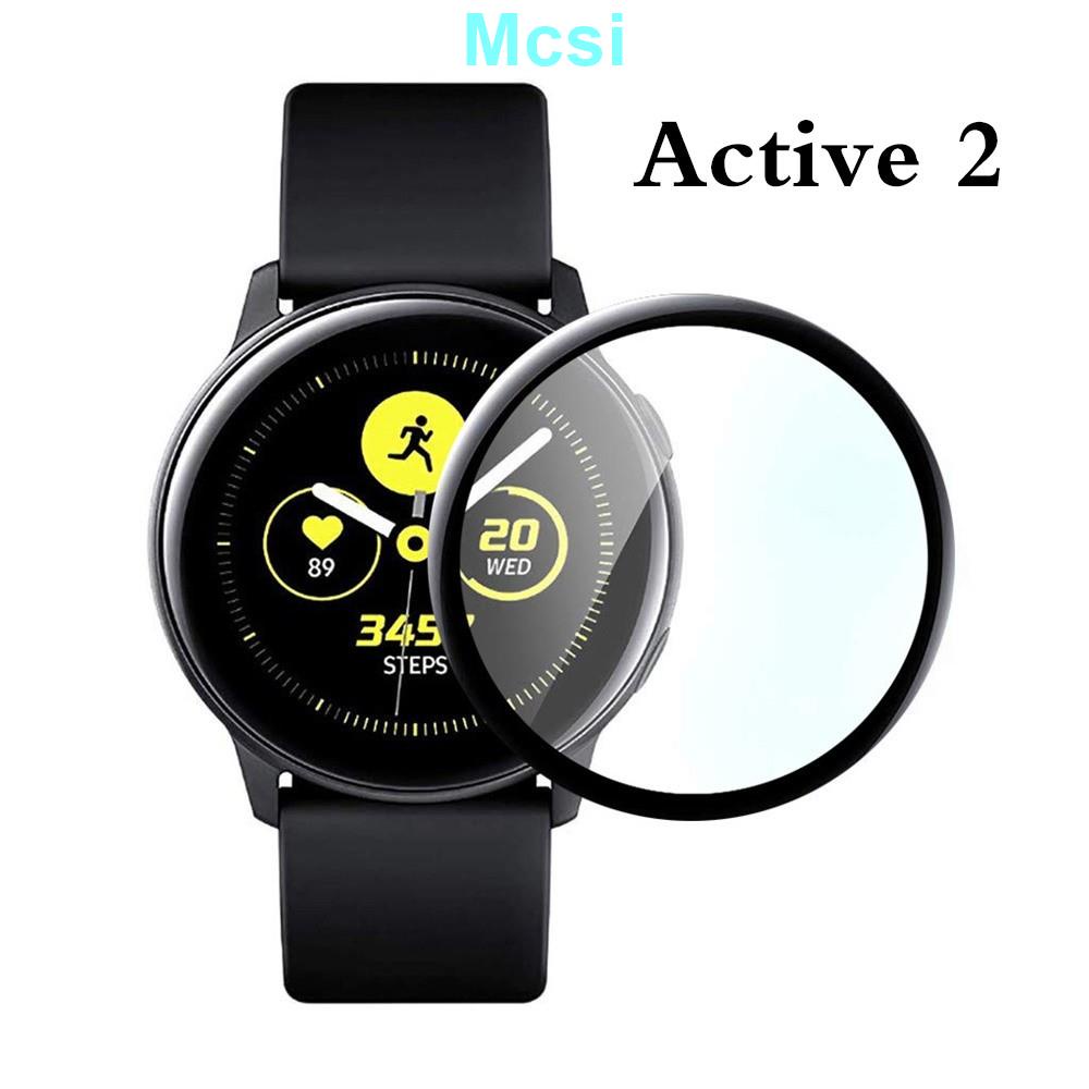 【Mcsi】適用於Samsung Galaxy Active 2 40/44mm 全覆蓋滿版保護貼三星手錶Active柔