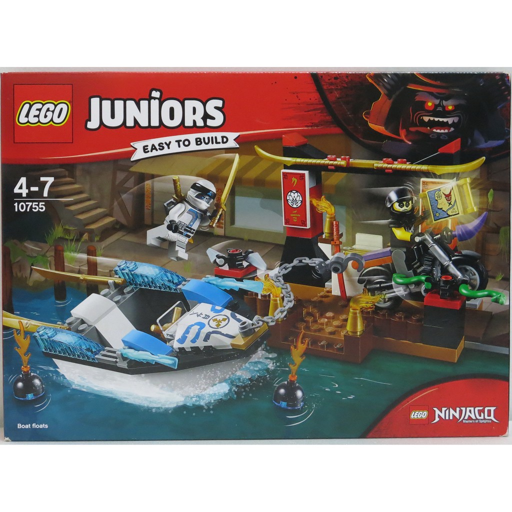 {野孩子}LEGO樂高 JUNIORS Zane's Ninja Boat Pursuit 冰忍的忍者船追擊 10755