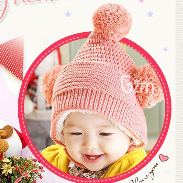 可愛造型3毛球小精靈雙球毛帽 加厚毛絨 橘魔法Baby magic 現貨在台灣【p0061121025781】