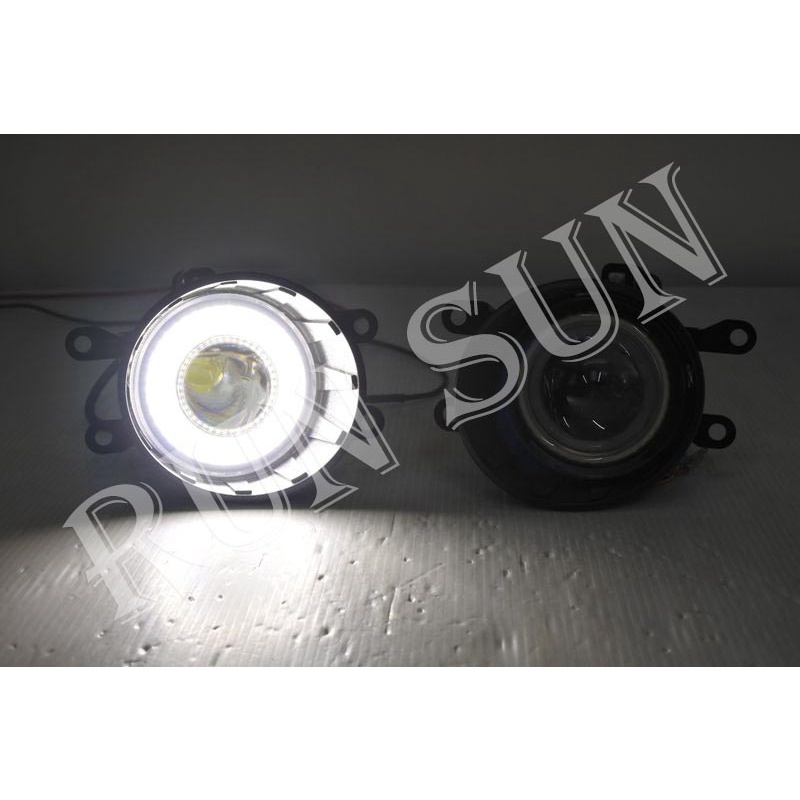 ●○RUN SUN 車燈,車材○● 全新 WISH PRIUS PREVIA LED光圈 魚眼 霧燈 內建LED 白光