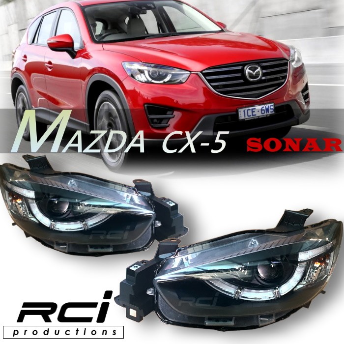 MAZDA CX-5 CX5 12-15年 LED DRL 日行燈 導光式樣 魚眼大燈組 (限定宅配)