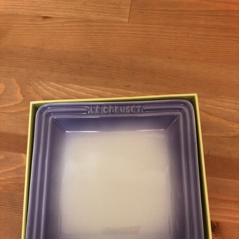 LE CREUSET 瓷器正方盤 16/21/27cm 各一入 (淡漸層紫）