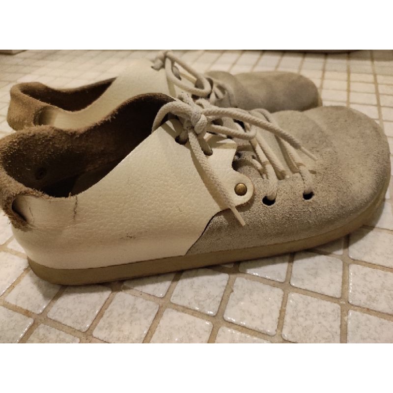 原價$5980 二手 德國 勃肯 40號 26公分 Birkenstock Montana 牛皮 涼鞋 白色 無盒 真品