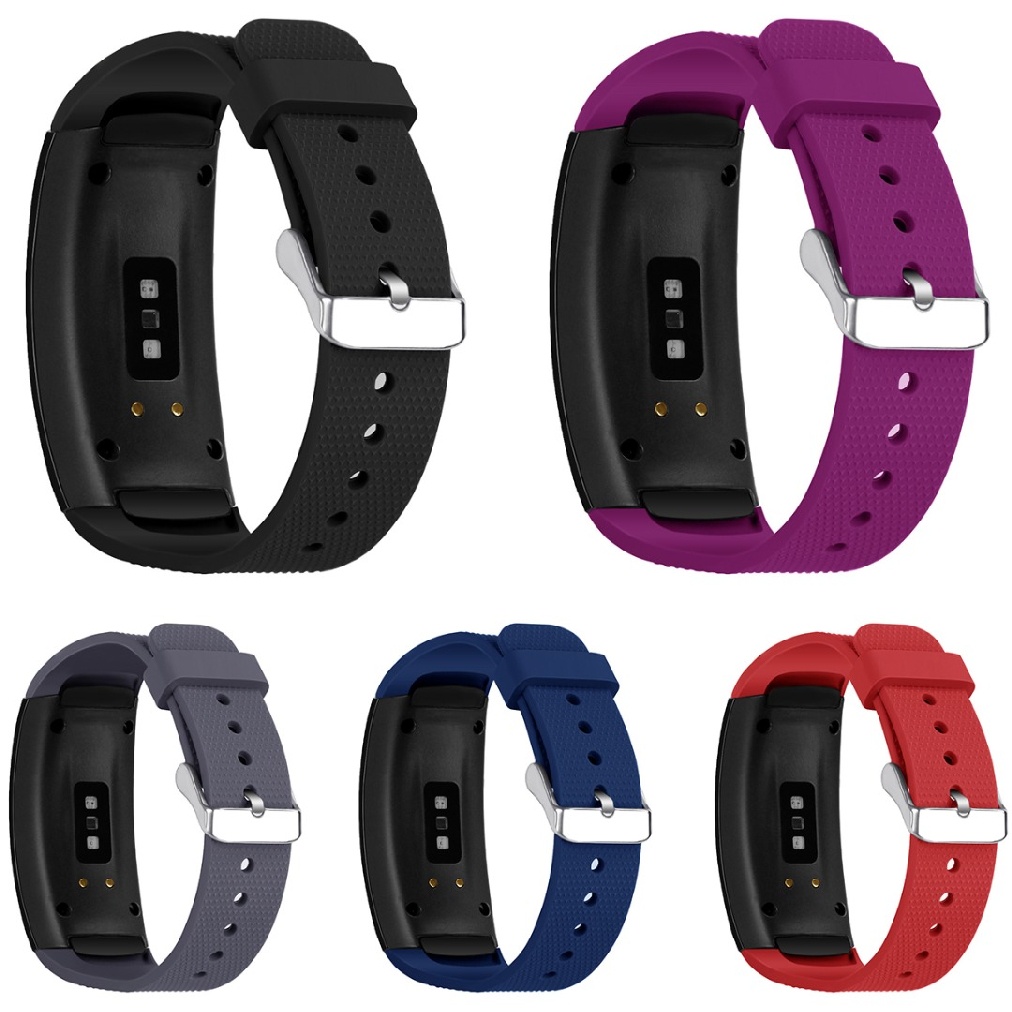 SAMSUNG 適用於三星 Gear Fit 2/Fit2 Pro 矽膠替換錶帶腕帶