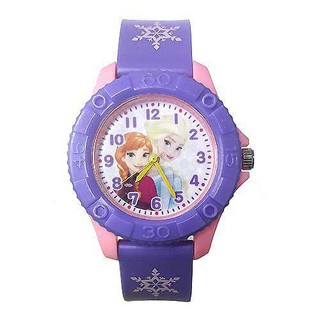 迪士尼 冰雪奇緣安娜艾莎 齒輪款膠錶-紫 兒童錶 生日禮物