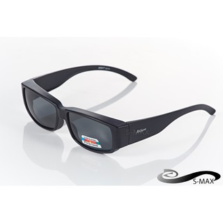【S-MAX專業代理】New 年度新款 小巧包覆 近視也能戴 Polarized偏光運動包覆眼鏡 (消光黑19)
