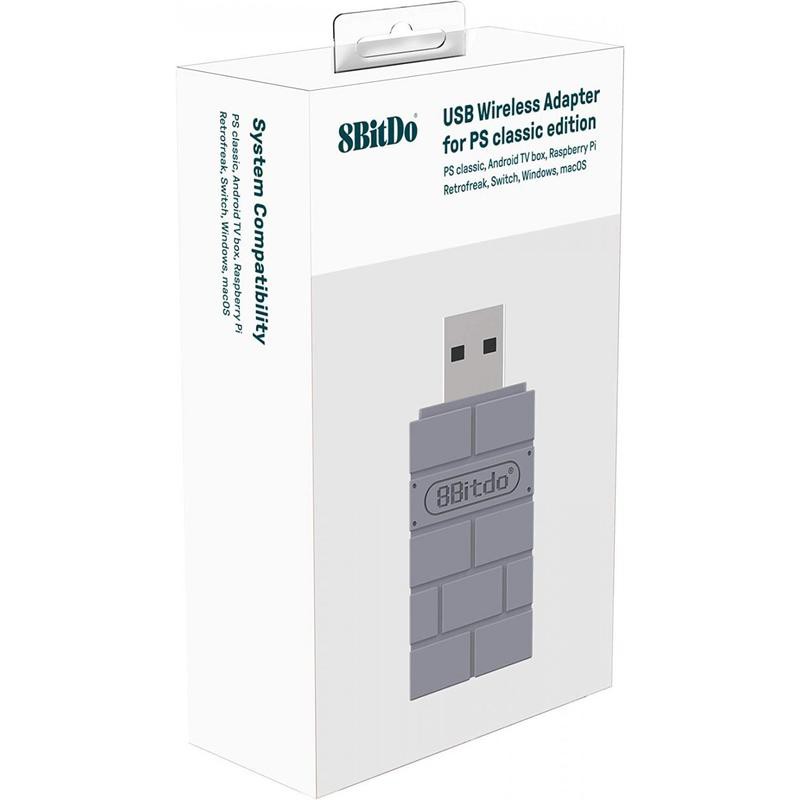 八位堂 8Bitdo 無線藍芽接收器(灰色) 適用於Switch 支援 PS4手把 電腦 Mac 雙12免運