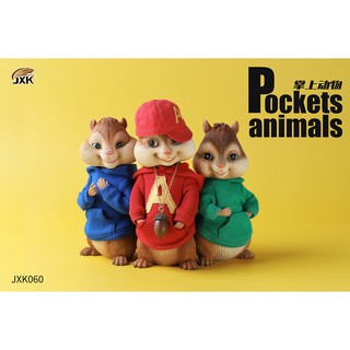 ［迷你動物系列］ JXK 非現貨 JXK掌上動物鼠小寶 鼠來寶周邊花栗鼠模型可動動物創意手辦