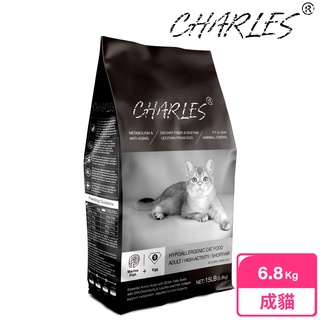 CHARLES 查爾斯低敏貓糧 6.8kg 活力成貓 體態貓 (深海鮮魚+雙鮮凍乾)