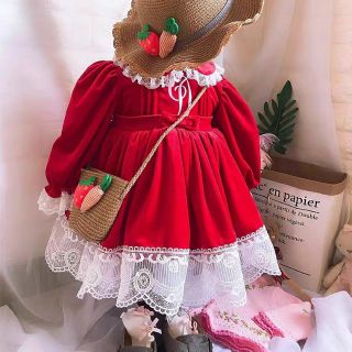 90碼 宮廷風嬰兒生日禮服復古刺繡蕾絲公主蓬蓬裙洋裝過年戰袍