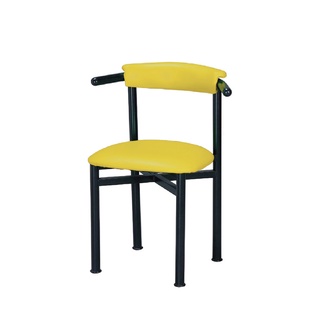 【E-xin】滿額免運 743-2 貝勒餐椅 餐椅 餐桌 休閒椅 造型椅 洽談椅 餐廳椅 用餐椅 黑腳 椅子 黃色 多色
