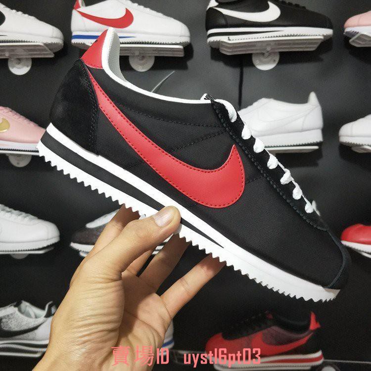 nike cortez black and red