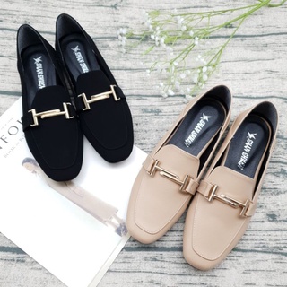 N.T.shoes【MIT🏖】👩‍💼方頭雙T扣環平底休閒鞋🥦可踩腳跟喔！《現在下單，馬上出貨》樂福鞋 平底鞋 休閒鞋