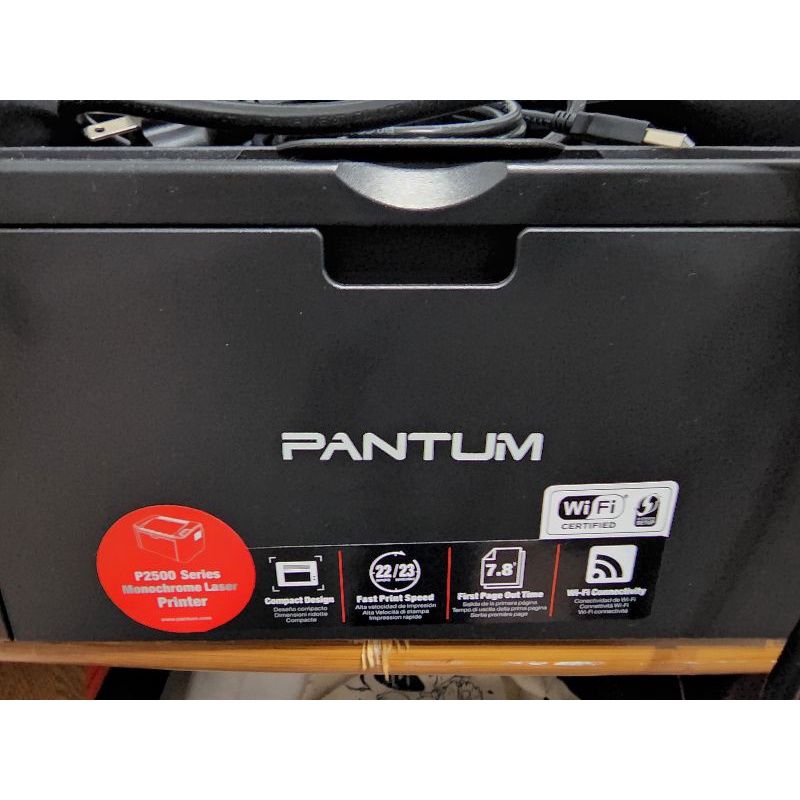 雷射印表機PANTUM P2500W 節省空間（無線印表機+可填充式碳粉匣+晶片）