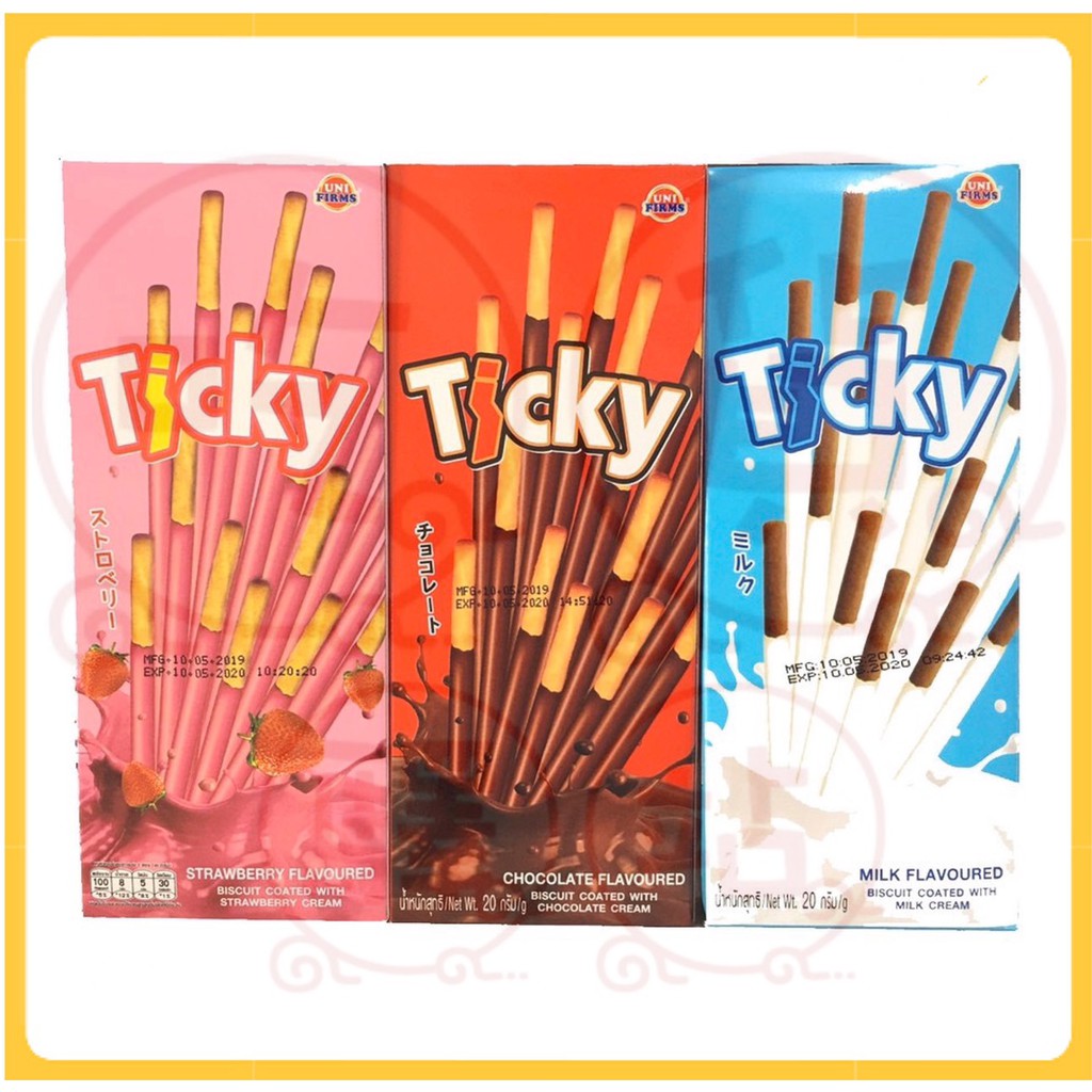 ｛吃貨驛站｝泰國 TICKY奇趣棒 巧克力/牛奶/草莓 22g 巧克力 草莓棒 pocky 蛋奶素 牛奶