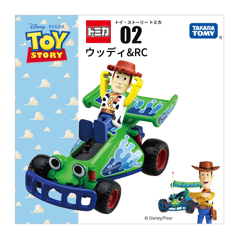 日本TAKARA TOMY合金車迪士尼玩具總動員Woody與RC賽車模型844723