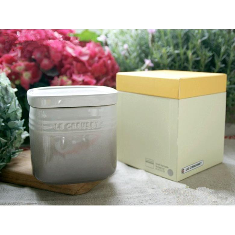 Le Creuset方型收納罐 儲物罐 儲物盒 收納盒 另有附蓋午茶杯 --現貨漸層 Nutmeg 肉豆蔻