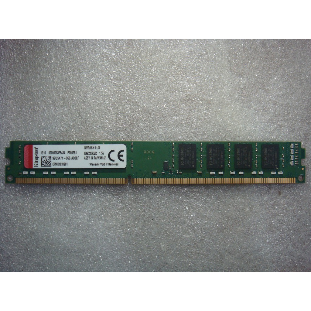 金士頓 DDR3-1600 8GB 窄版終保 良品 Kingston