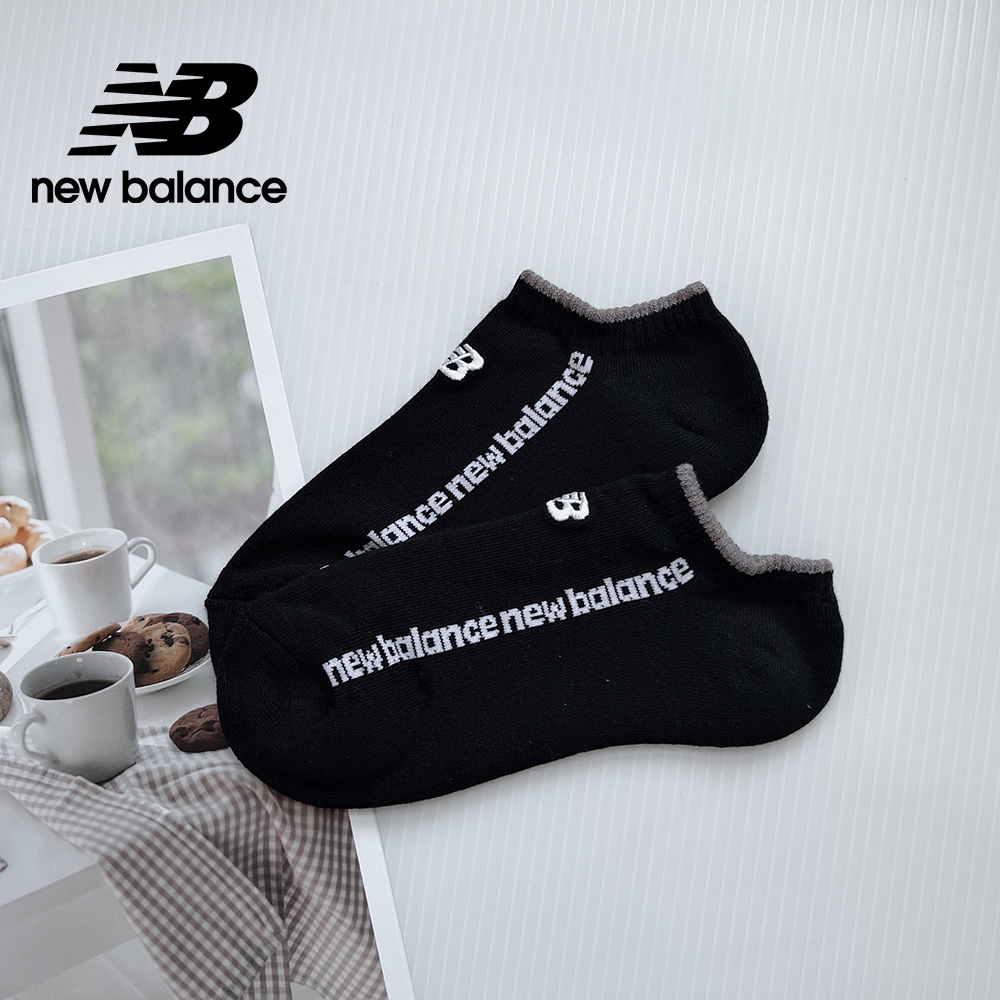 【New Balance】NB刺繡中長襪_中性_黑色_LAS23323BK
